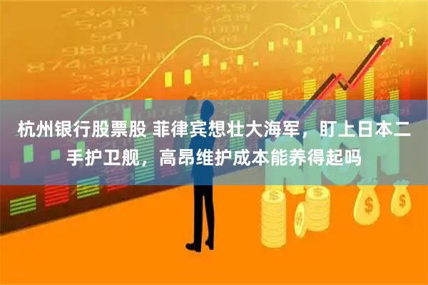 杭州银行股票股 菲律宾想壮大海军，盯上日本二手护卫舰，高昂维护成本能养得起吗